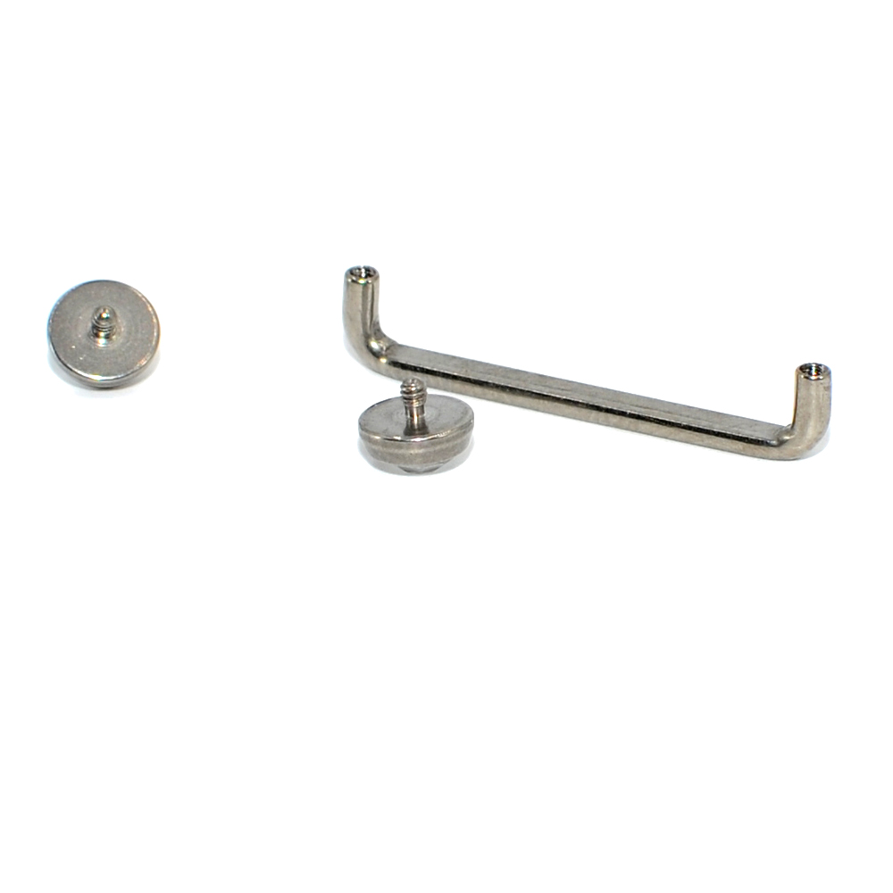1PC G23 Titanium Piercings 14G Internal Thread Crystal AB Gem Surface Bar Industrial Barbell Micro Dermal Anchors Rings Jewelry