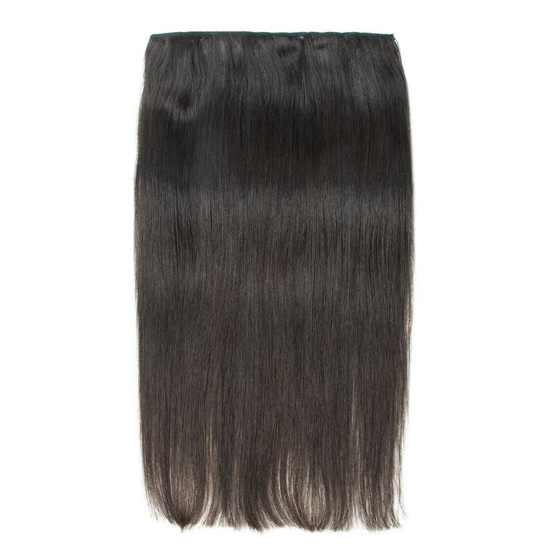 MRSHAIR Clip In Extensions Human Hair Straight One Piece Natural Hair Extensions Clip-On Hair Add Volume HairPieces