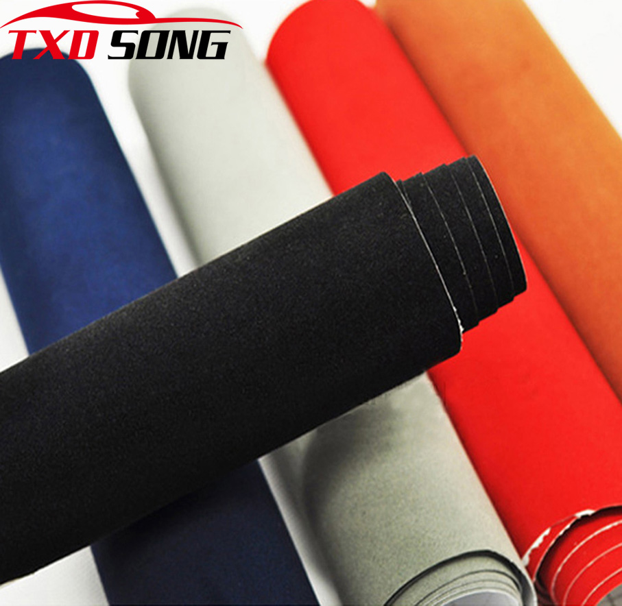 30CM/50CM*200CM Suede Film Velvet Fabric Vinyl Car Wraps Film Bubble Free For Vehicle Decal Console Computer Cover