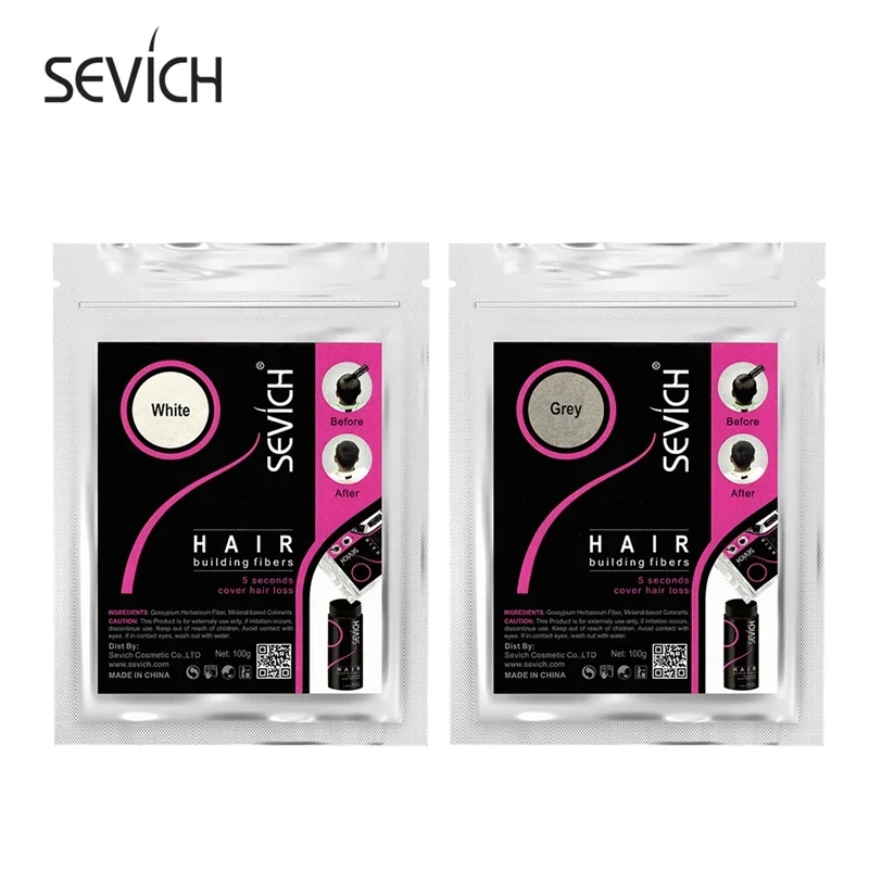Sevich refill 25g hair fiber hair loss products hair building fibers powders thicken thin hair 10 colors keratin hair regrowth