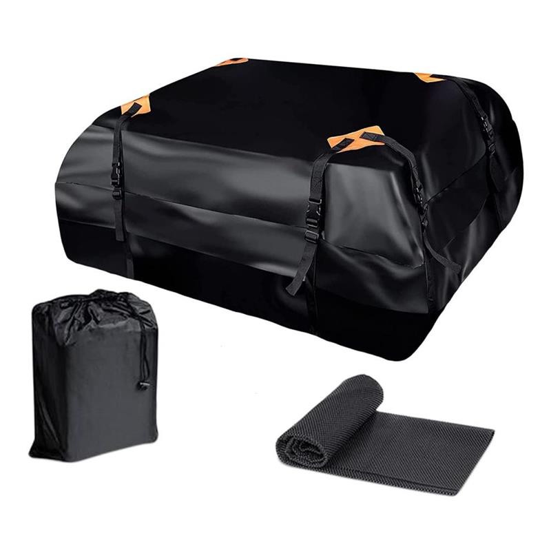 420D Waterproof Car Roof Cargo Bag With Roof Mat Large Capacity Luggage Carrier Scratch Resistant Storage Bag For Car SUV Truck