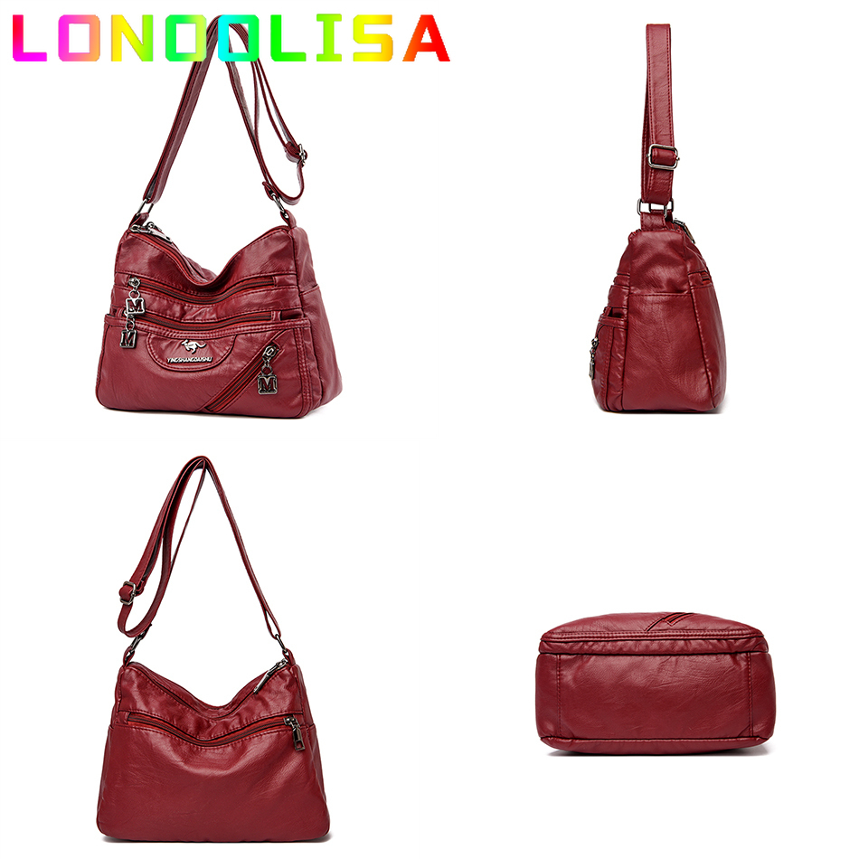 High Quality Soft Leather Luxury Purses and Handbags Women's Bag Designer Multi-pocket Crossbody Shoulder Bag for Women 2024 Sac