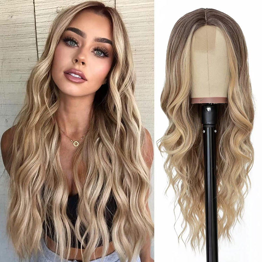 Lace Front Human Hair Wigs for Women Black Lace Frontal Wig Loose Deep Body Wave Transparent HD Lace Glueless Synthetic Wig Pre Plucked