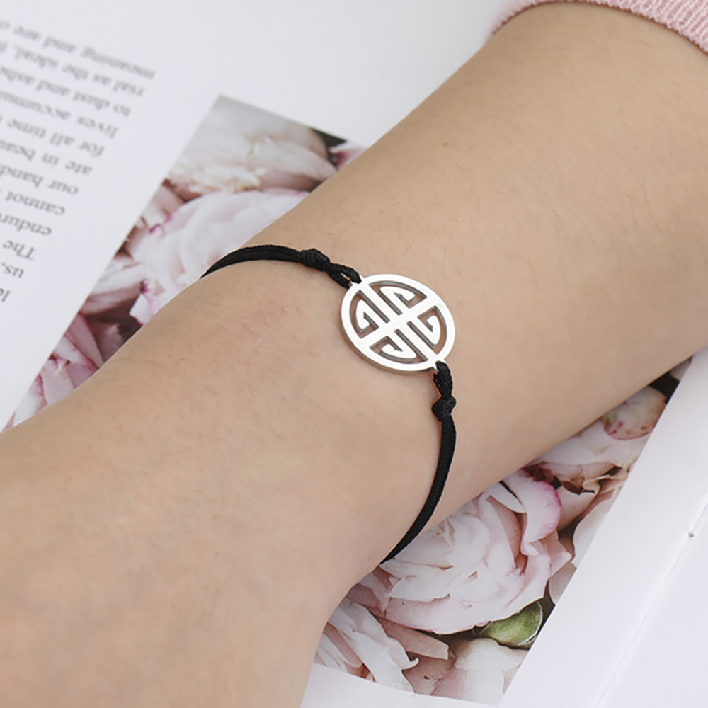 Skyrim Geometric Men Women's Bracelets on Hand Amulet Fortune Lucky Chain Bracelets Stainless Steel Jewelry 2024 Trend Gifts