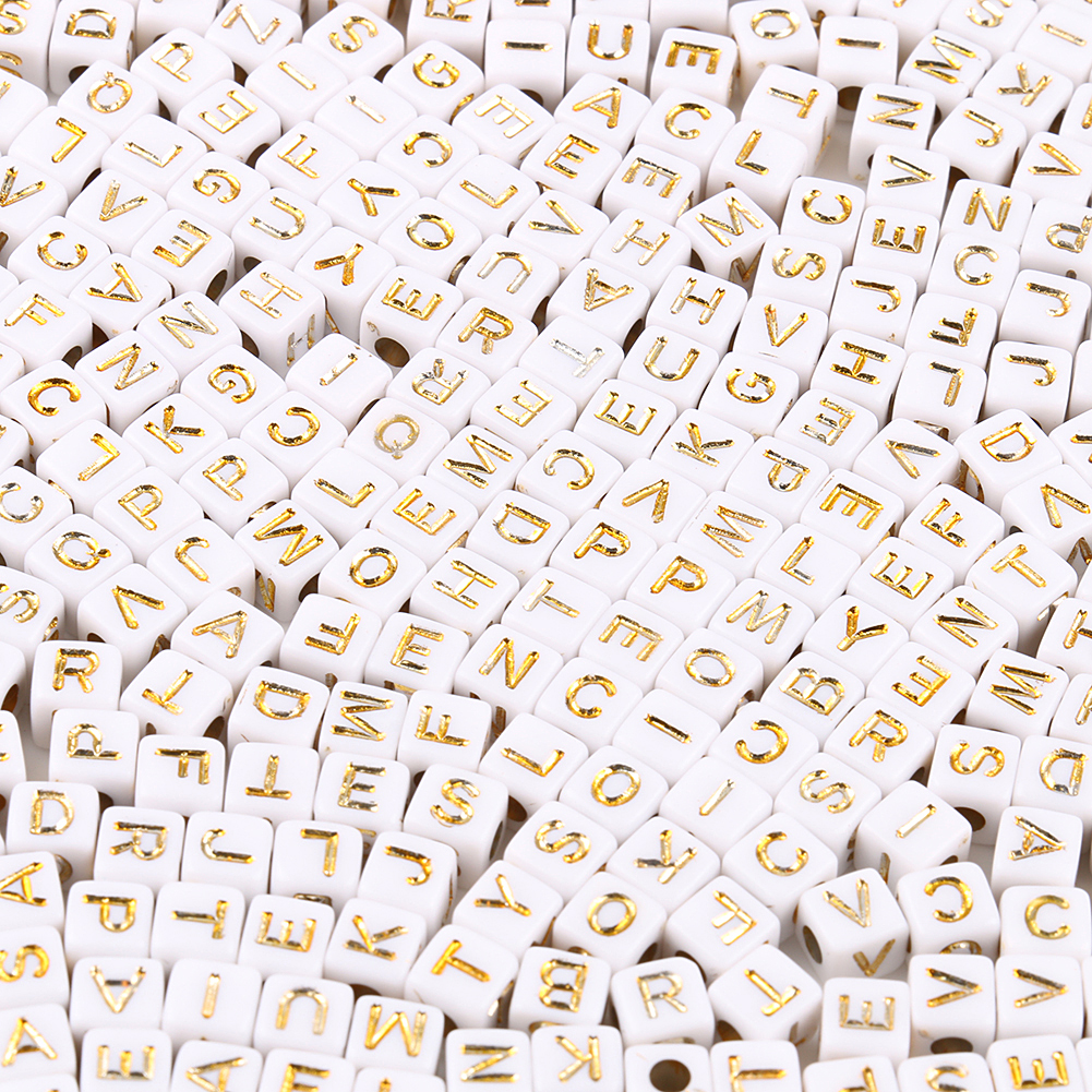 5mm Mixed Square Letter Acrylic Alphabet Cube Loose Spacer Beads For Jewelry Making Diy Handmade Bracelet Necklace Accessories
