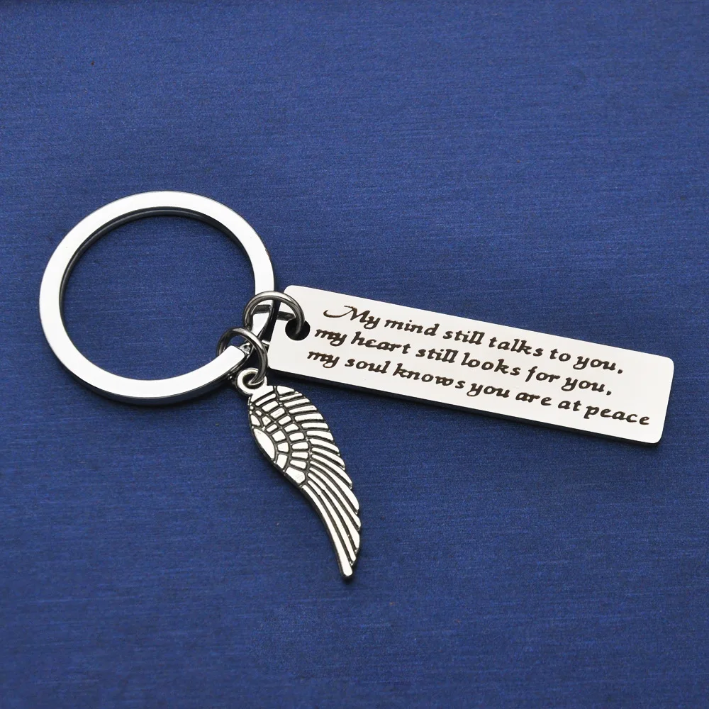 Metal Sympathy Keychain In Memory Of Loved One Wing Keyring Memorial Gifts Loss Of Loved Bereavement Remembrance Gift