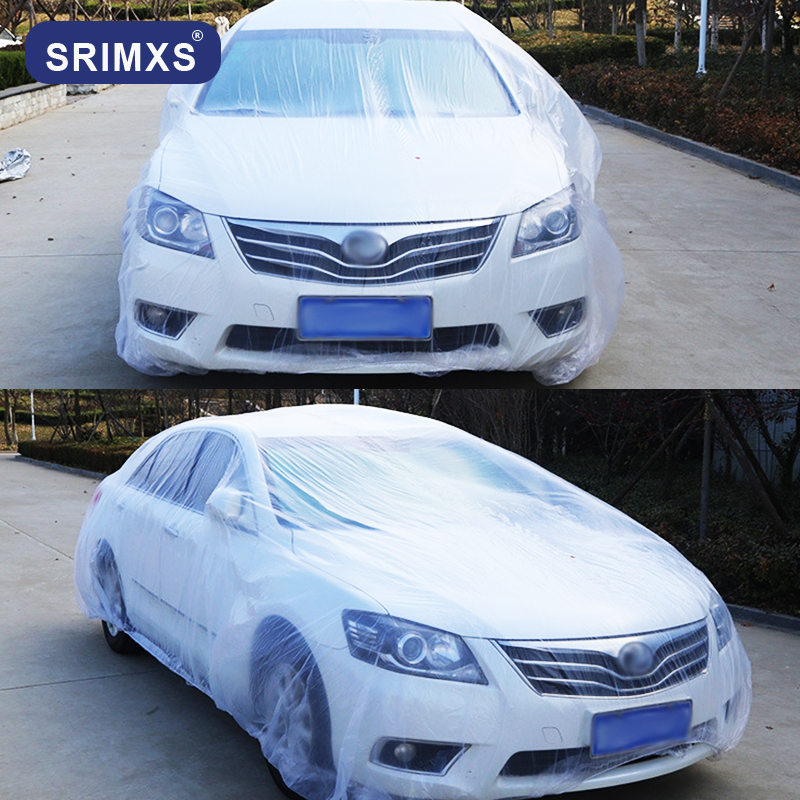 Waterproof Car Cover Dustproof Disposable Retractable Car Motorcycle Covers Size M-xl Transparent Plastic Tarpaulin for the Car