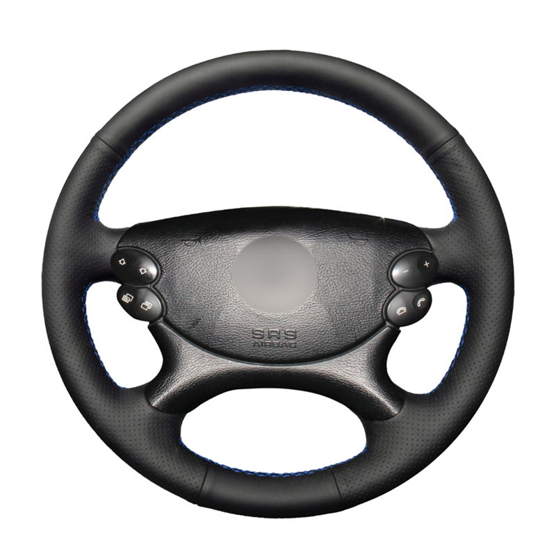 Genuine Calfskin Leather Steering Wheel Cover for Mercedes Benz E-Class W211 E230 E280 E350 CLS-Class CLS350 CLS500 G AMG SL CLK