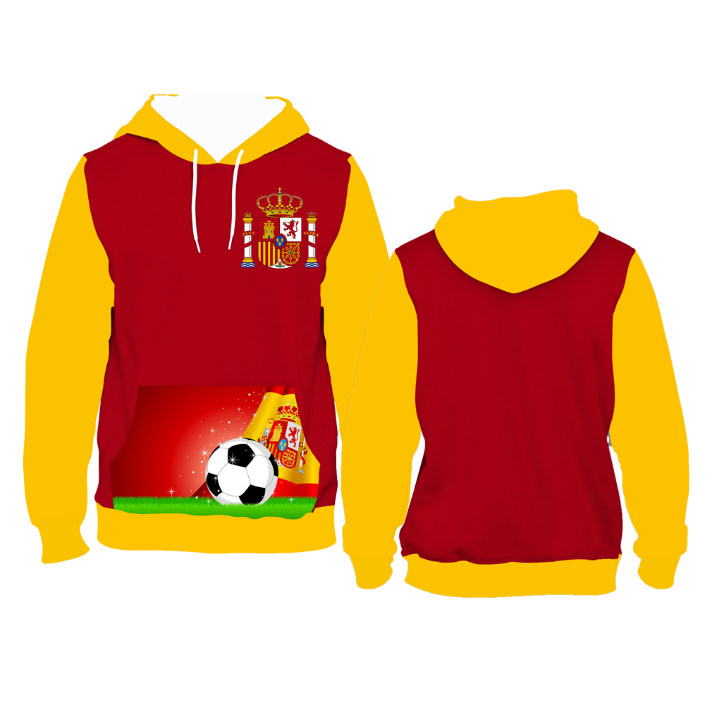Jumeast 3D Brazil Football Jersey Printed Hoodies Oversized Spain Soccer Graphic Hoody for Men Sportswear Aesthetic Clothing 7XL