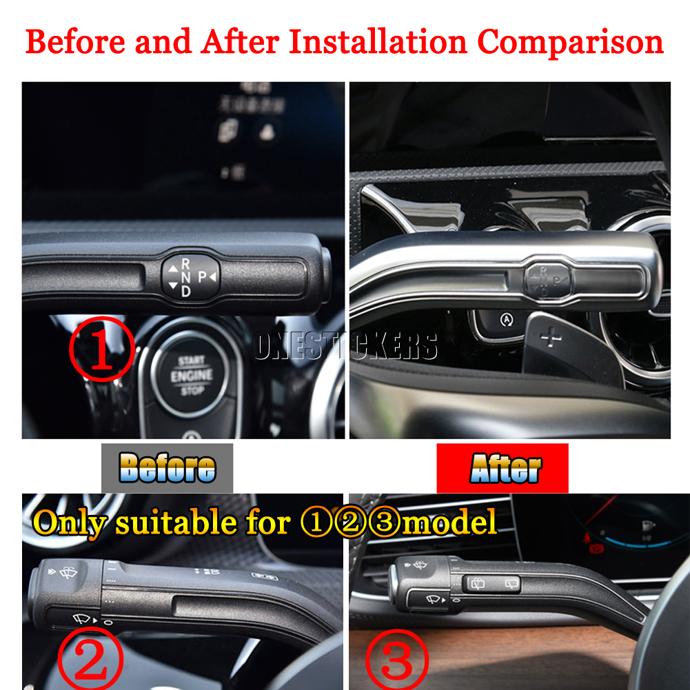 Car Shift Lever Wiper Rod Cover Trim Frame For Mercedes Benz AMG A B CLA GLE GLS GLB GLA Class A35 W177 W247 C118 W167 V167 X167