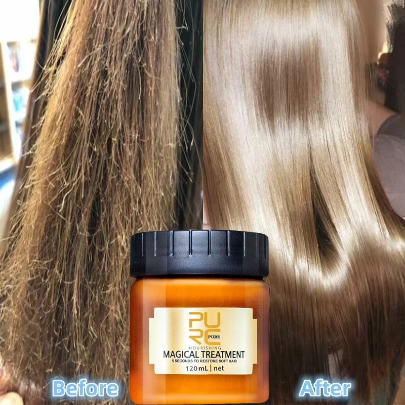 PURC Magical Keratin Hair Mask 5 Seconds Fast Repair Damaged Frizzy Soft Smooth Shiny Deep Nourish Straightening Hair Scalp Care