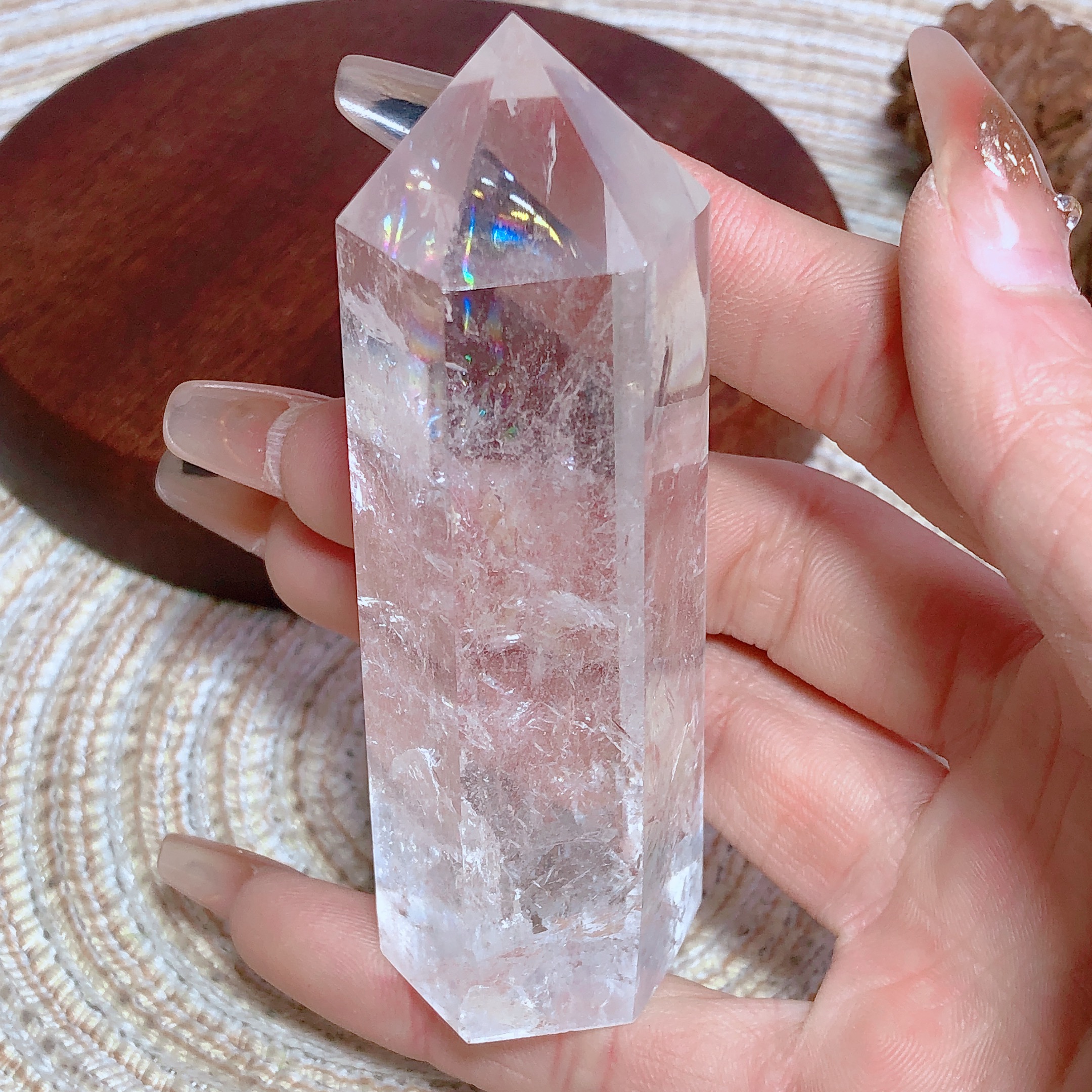 Natural Clear Quartz Tower Rainbow Flash Gemstones High Quality Wholesale Crystals Home Decorations Gift