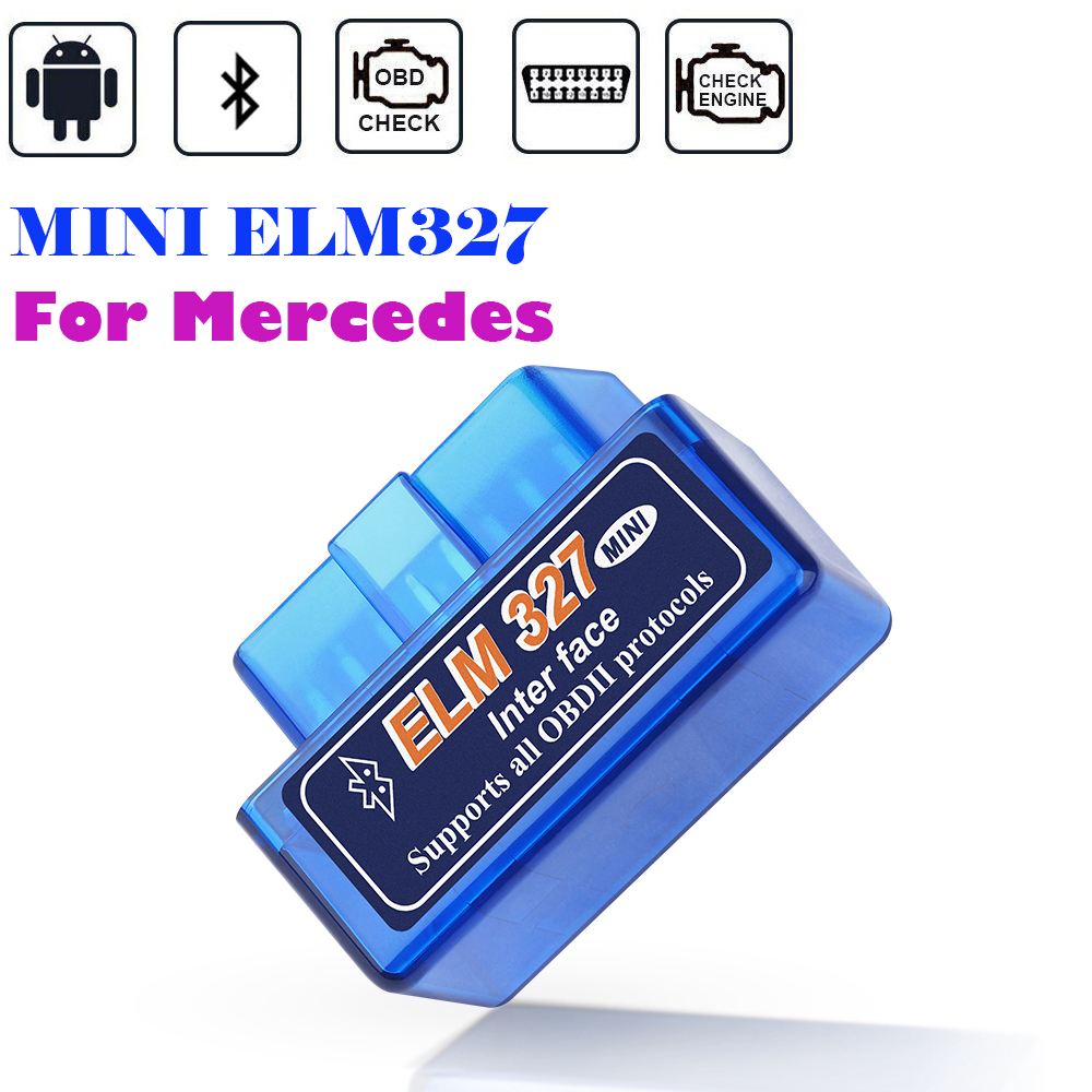 For AMG Mercedes Benz W212 W222 W221 W220 W211 W210 W213 W202 W204 W205 Bluetooth ELM327 OBD2 Scanner Android Diagnostic Tools