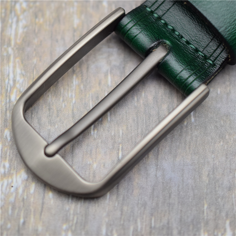 Women/men Belt Cow Leather Waist Belt Pin Buckle Designer Belts Black/blue/green/coffee 3.3CM Width Belts Cummerbunds 90-130CM