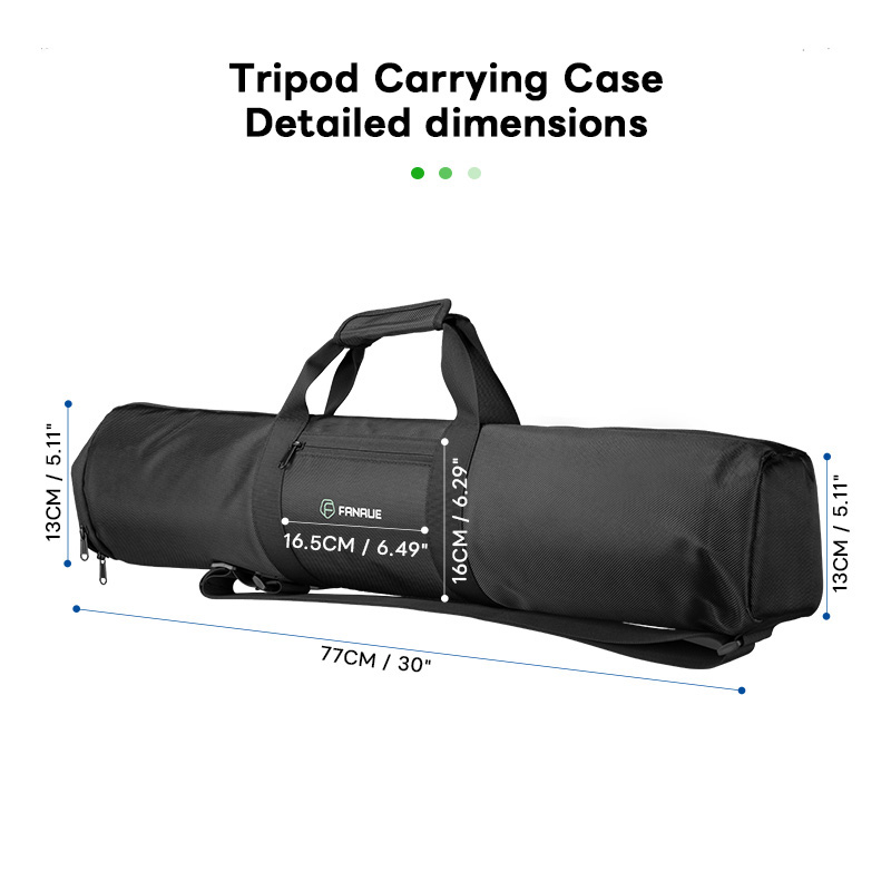 FANAUE 77cm Photography Handbag Tripod Bag Black Waterproof Oxford Carry Camera Case Carrying Case Cover Bag Fishing Rod Bag