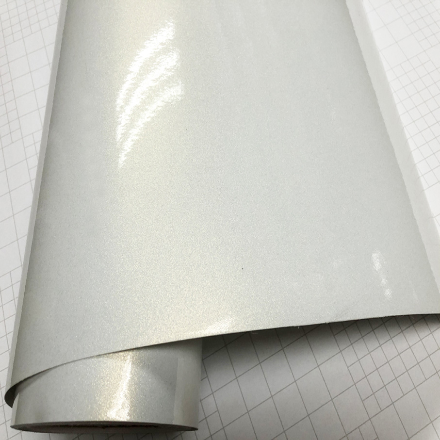 50cm*200/300CM High Glossy white golden sand pearl car wrap vinyl film car wrap sheet roll car sticker decal