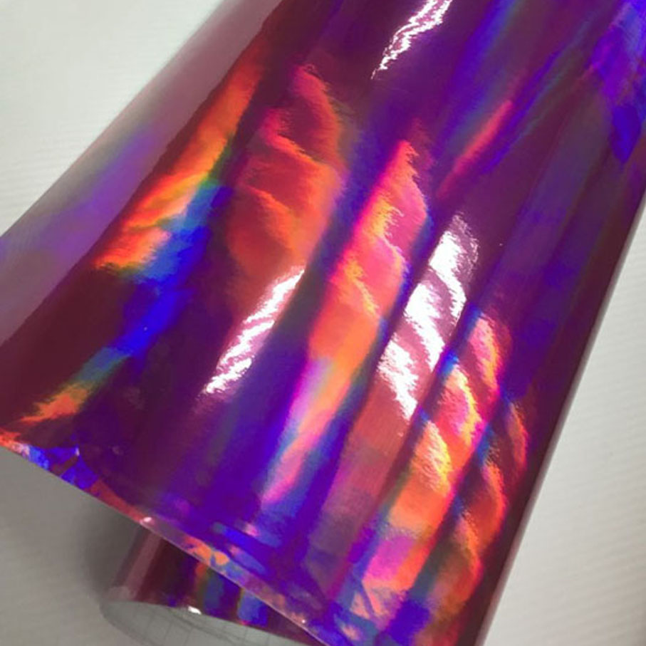 20X49CM/Lot Pink Laser car wrap film holographic Rainbow Sticker Car styling film black silver chrome vinyl sample Free ship