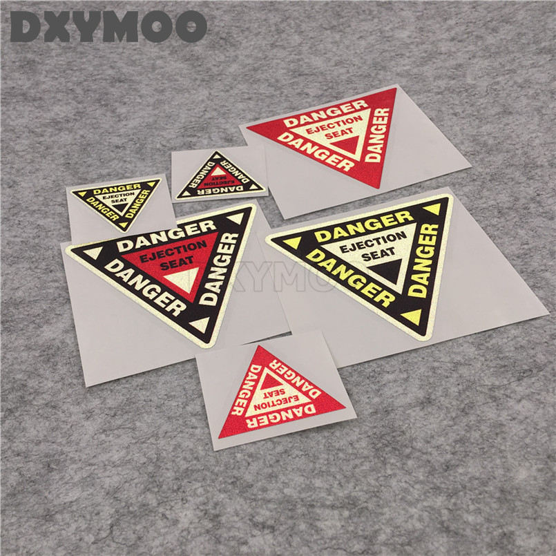 DANGER EJECTION SEAT Car Stickers Warning Color Auto Window Motorcycle Decal Bumpers 3M