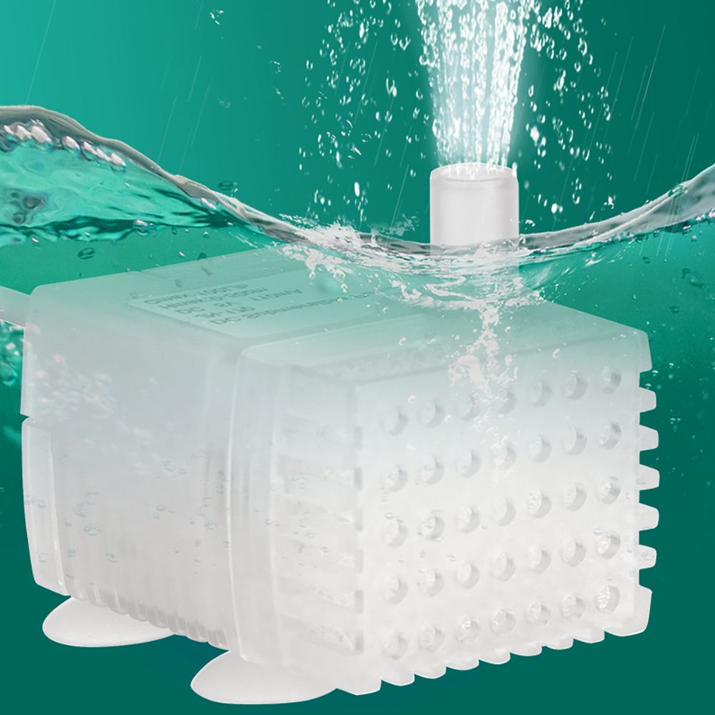 USB Small Submersible Water Pump Ultra Quiet Water Fountain Pump For Pet Water Fountain Aquarium Fish Tank Water Gardens