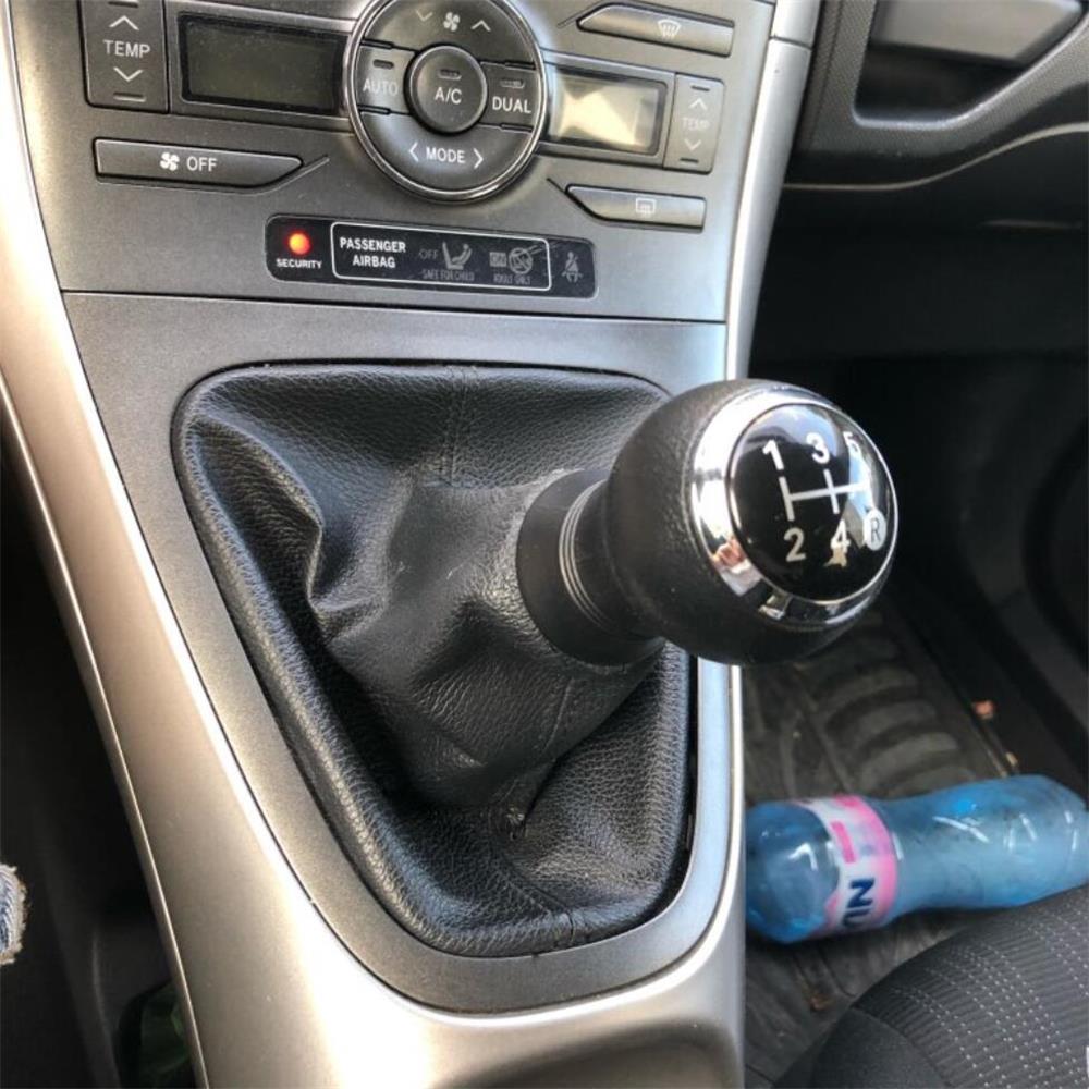 5/ 6 Speed Gear Shift Knob PU Leather Cover Lever Stick For Toyota Auris E180 Vitz Belta 2006 2007 2008 2009 2010 2011 2012