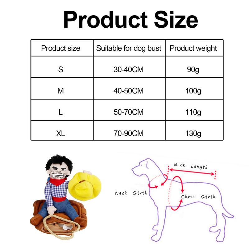 Cowboy Rider Dog Costume Halloween Costumes For Dogs Funny Dog Cat Costume Clothes Dog Christmas Costume Cowboy Pet Costume