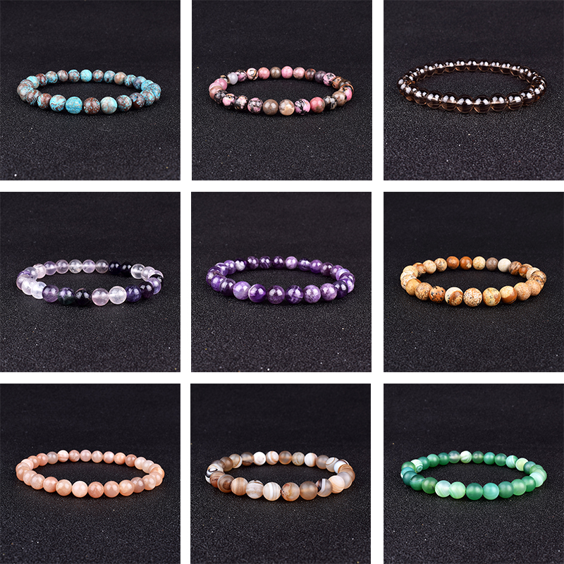 Natural African Turquoise Lapis Lazuli Stone Bracelet Homme Femme Charms 8MM Men Strand Beads Yoga Bracelets Women Jewelry