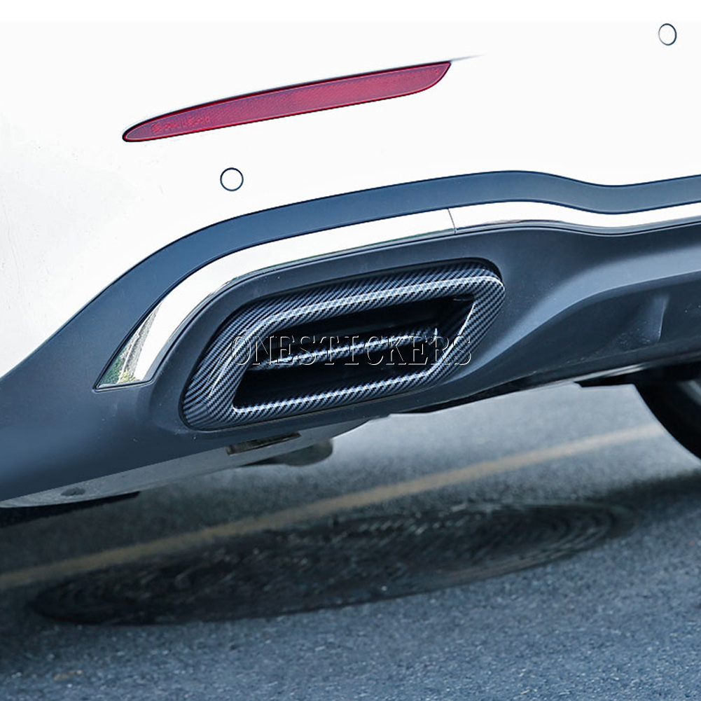 For Mercedes Benz C Class W206 C200 C220 C260 C300 2022+ ABS Car Accessories Tail Throat Exhaust Pipe Muffler Cover Trim Sticker