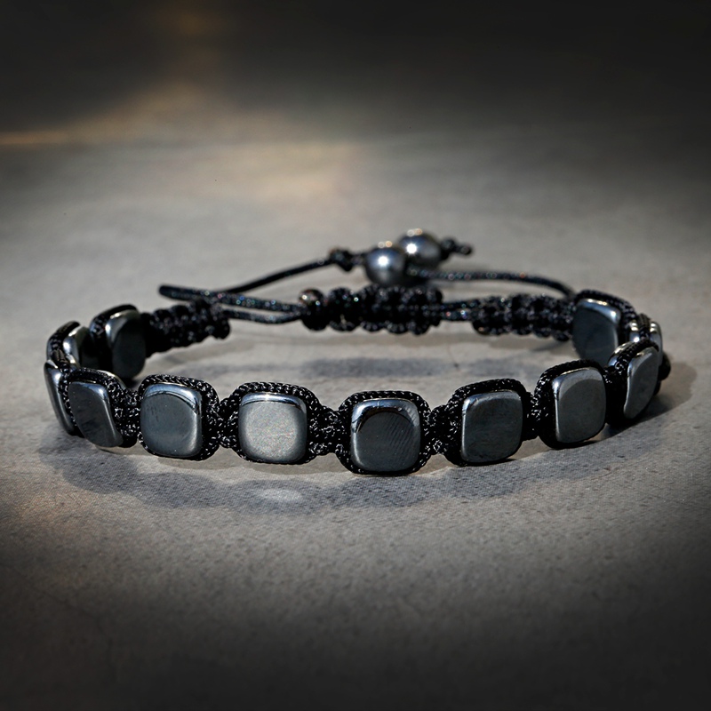 7 Style Charm Black Hematite Stone Beads Bracelet Men Jewelry Health Care Magnetic Woven Bracelet For Women Gift