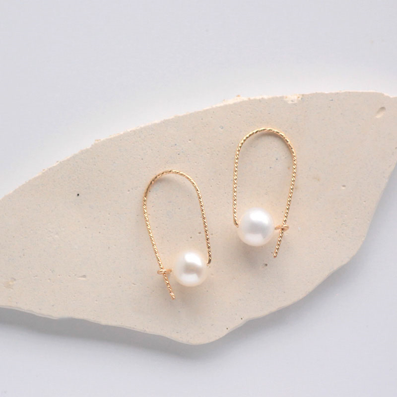 Natural Baroque Pearl Earrings Hoop Earrings Handmade Gold Filled Jewelry Brincos Vintage Pendientes Oorbellen Boho Fine Earring