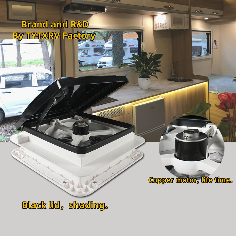 TYTXRV 11'' CE Manual control Caravan accessories roof Motorhomes vents 12V fan without LED camper window Recreational Vehicle