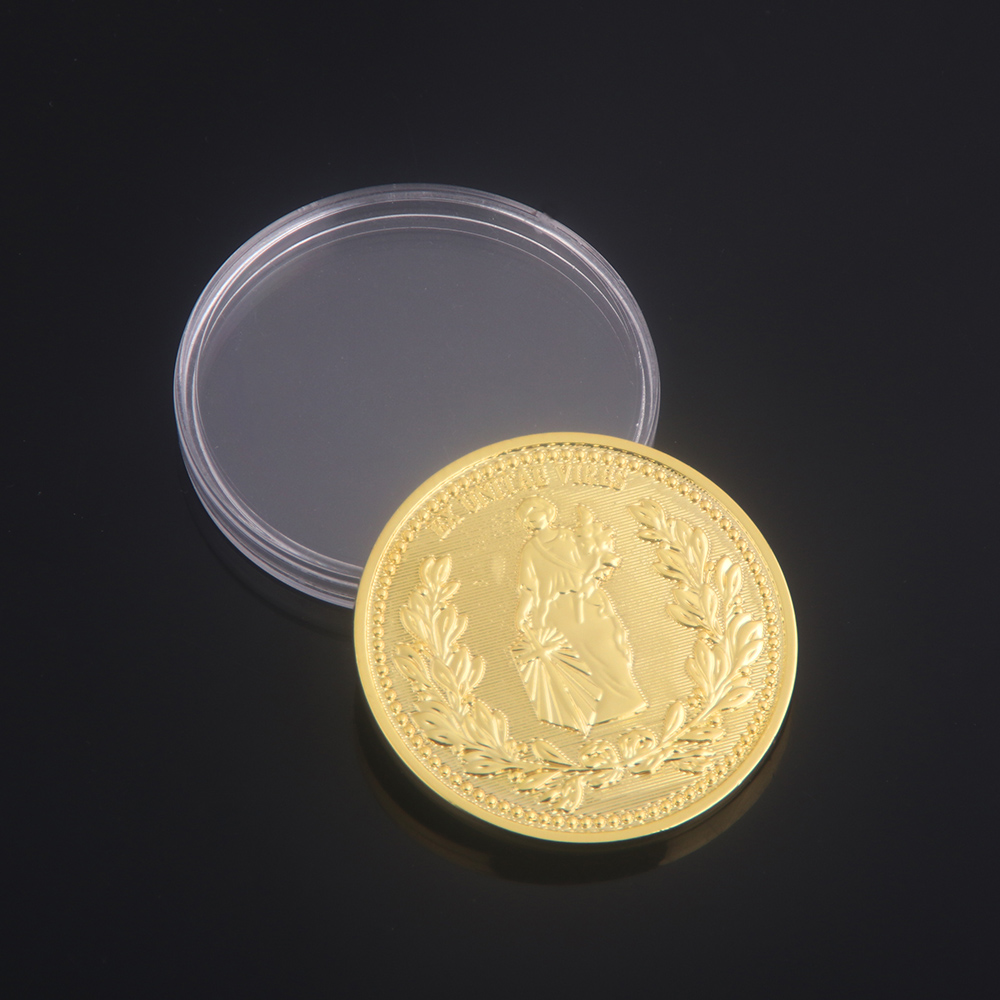 Movie John Wick Collect Coin Keychain Keanu Charles Reeves Hotel Du Continent Award Currency Coin With Box Cosplay Jewelry