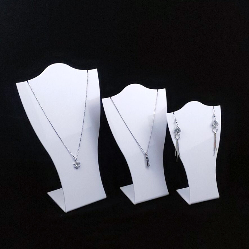 Jewelry set stand wear necklace & earring display holder support for earings and necklaces mannequin jewellry jewerly exhibitor