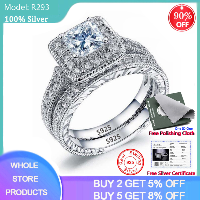 LMNZB Luxury Genuine Tibetan Silver Wedding Band Eternity Rings For Women Best Gift For Women Wholesale Lots Bulk Jewelry
