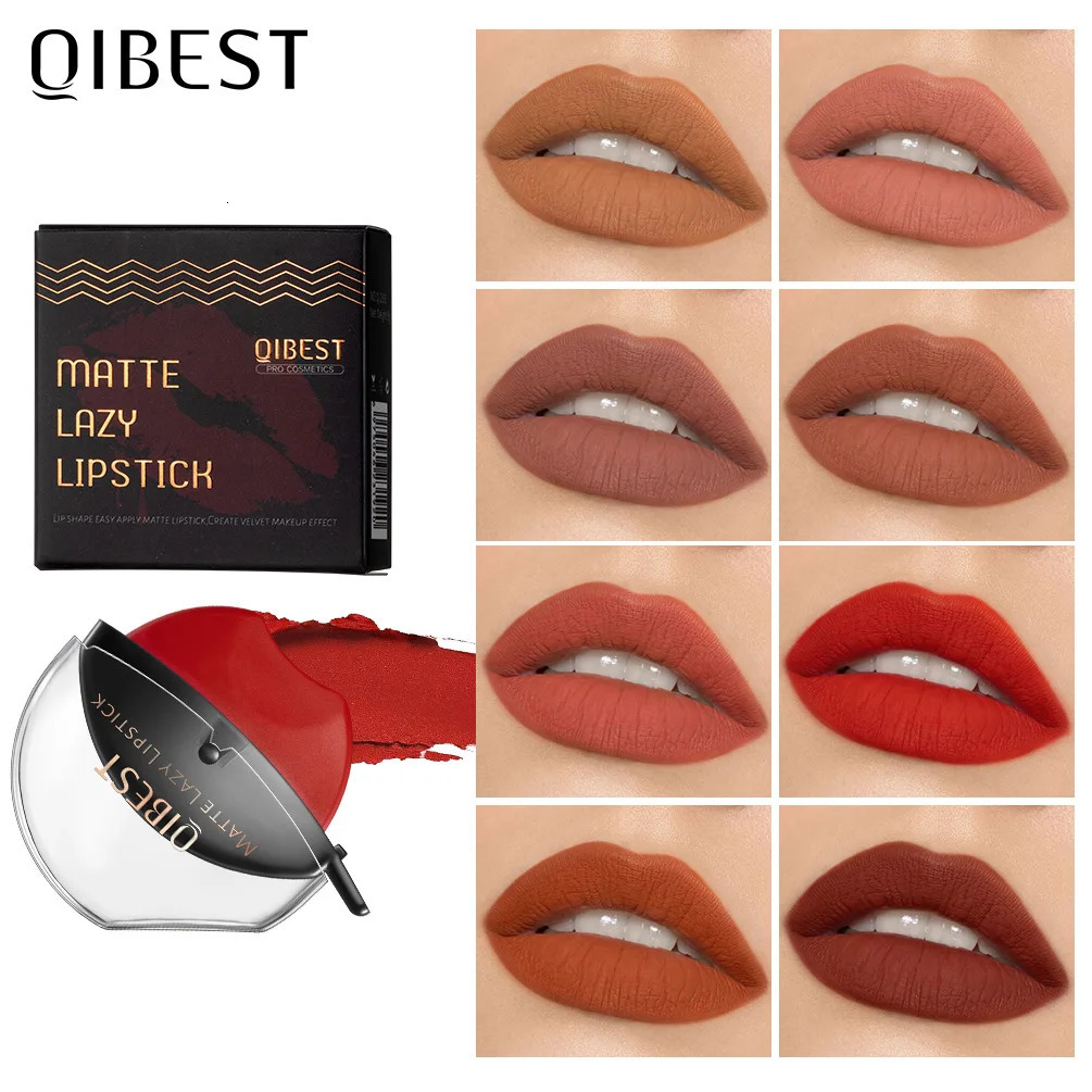 QI Lip Makeup Lazy lipstick Velvet Matte Lip Color Waterproof Non stick Cup Lasting Makeup 240705