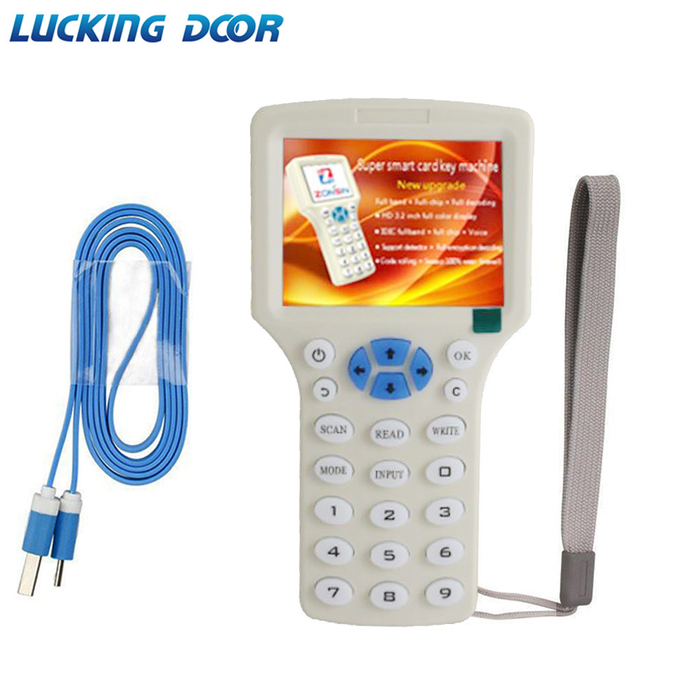Dual Frequency RFID Copier 125Khz ID IC Reader Writer copy M1 13.56MHZ Duplicator Copier+10pcs ID Card IC Card Clone Device
