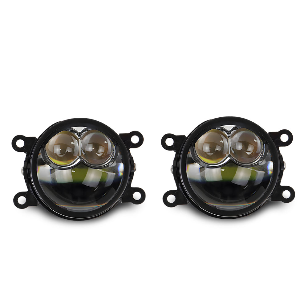 Fog lights For Headlights Led Car Lights Gold + White 3.0 inch 8000LM Accessories Bi-led Laser Lens Retrofit Projector Universal