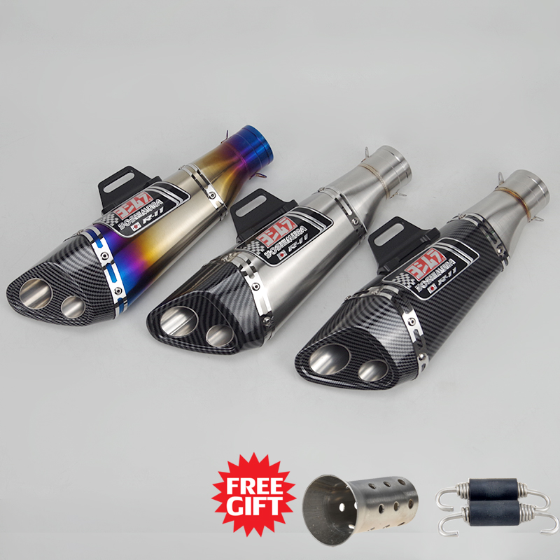 51mm Inlet Universal Motorcycle Exhaust Muffler DB Killer MT07 R3 Z900 CBR500R GSXR750 RC390 ER6N CBR250R CM500 CB400 S1000RR