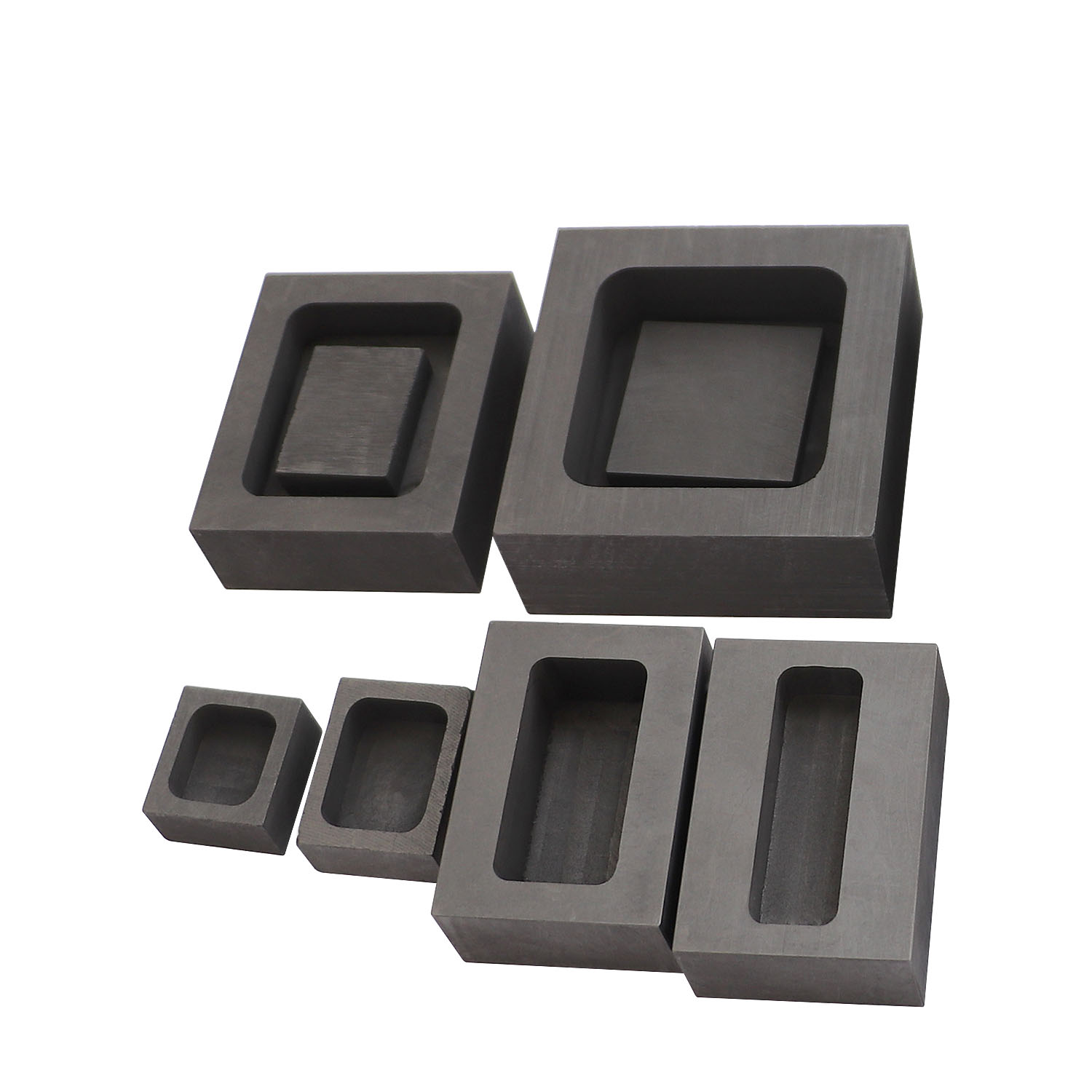 Graphite Oil Baths For Smelting Gold Bars And Silver Ingots Casting Moulds Square Durable Oil Baths With Handles Durable