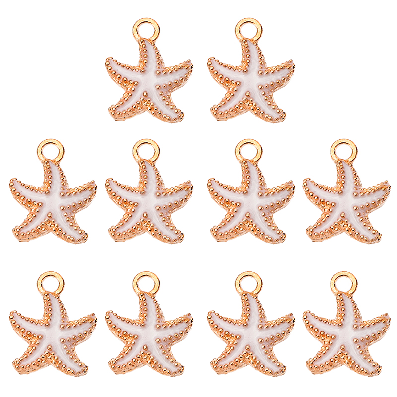 20Pcs/Set Beautiful Ocean Shell Charm Colorful Starfish Pendant Anklet Bracelet Necklace DIY Handmade Jewelry Making Supplies