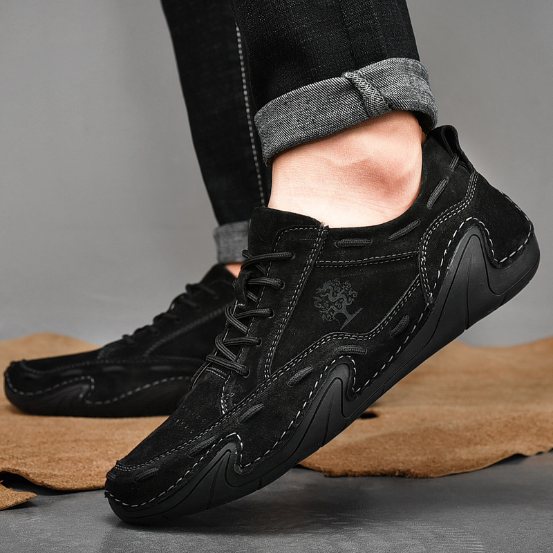 Leather Men's Casual loafers wedding Dress New Big Moccasins Shoes Suede shoes High Quality atos Size 48 261a