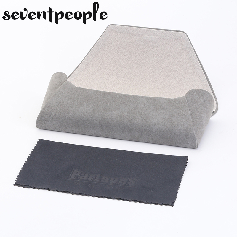 Retro Handmade Glasses Case Soft Sheepskin Texture Waterproof Non-Slip Magnet Buckle Switch Eyeglasses Box Protect Eyewear