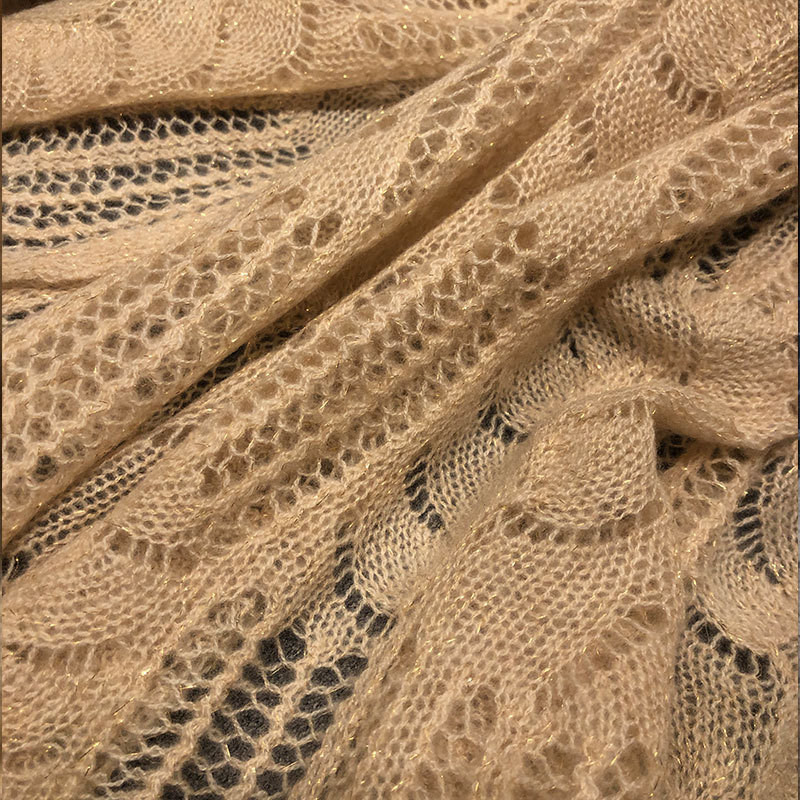 Naizaiga 100 Cashmere gold thread hollow out women scarf beige girl shawl ,JRSM652