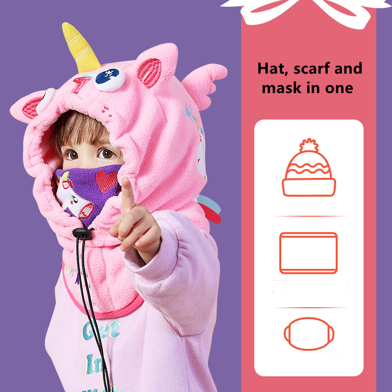 Kids Winter Fleece Warmer Balaclava Cap Thermal Tactical Military Helmet Windproof Full Face Mask Cover Ski Beanies For Boy Girl