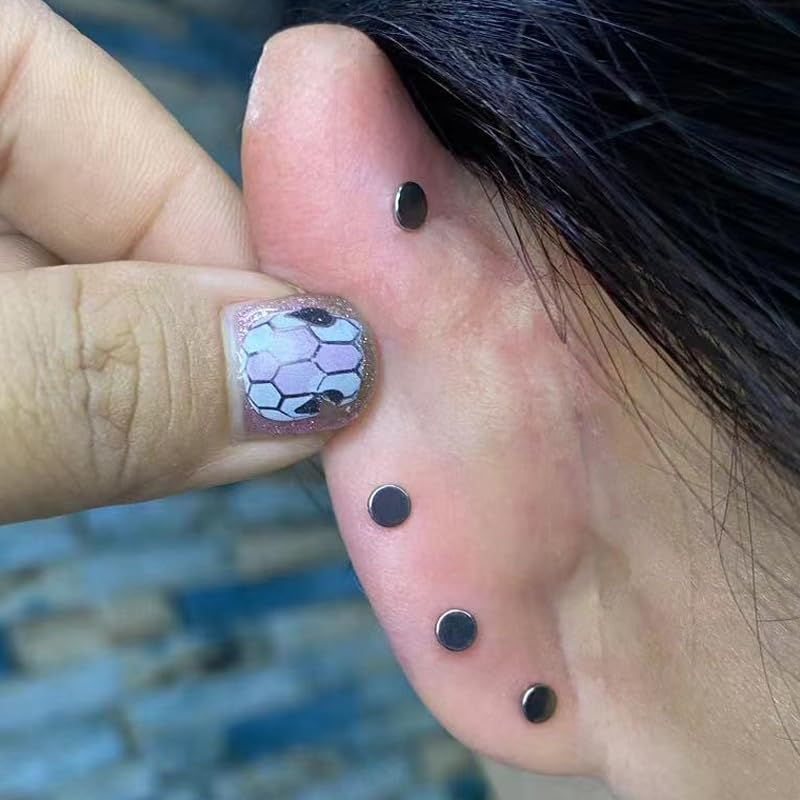 1PC 316L Surgical Steel Flower Opal Labret Lip Ring Cz Internally Threaded Ear Cartilage Tragus Helix Daith Piercing Jewelry