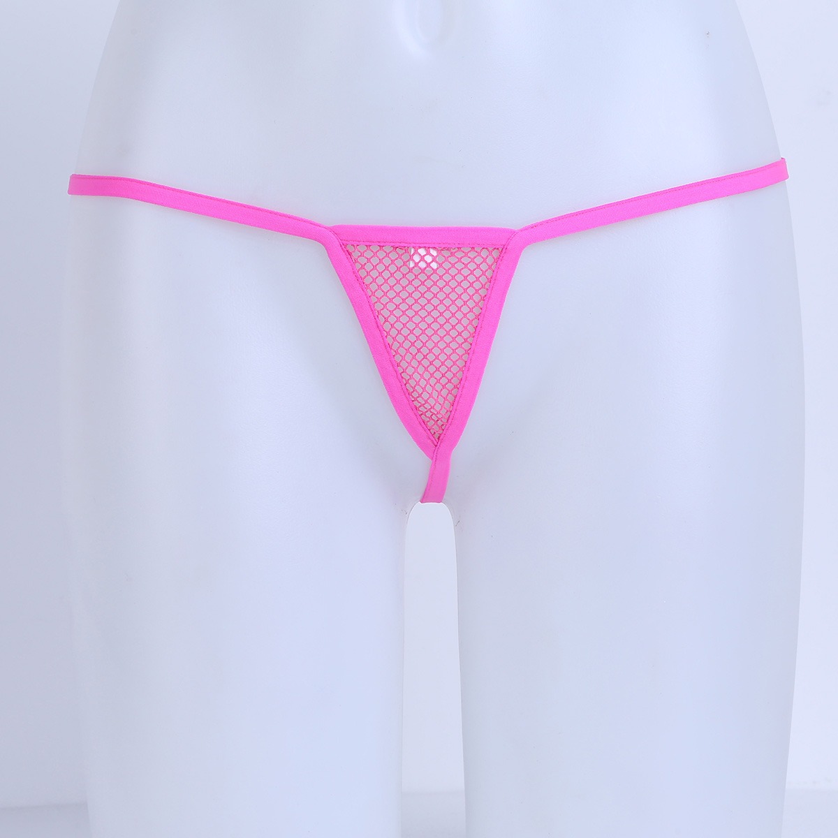 Women's Sheer See Through Fishnet Briefs Underwear Stretchy Low Rise G-String Mini Micro T-Back Thong Tanga Bikini Panties