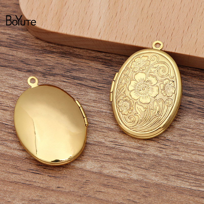 BoYuTe (10 Pieces/Lot) 23*29MM Oval Photo Floating Locket Pendant Wholesale Metal Brass Material Vintage Jewelry Pendant