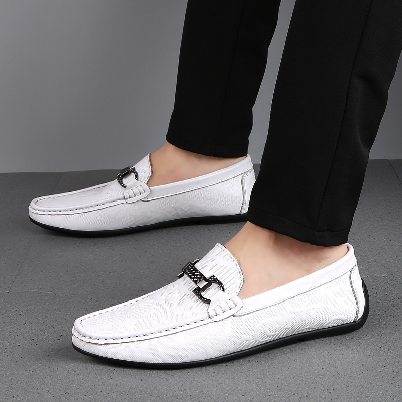 High Quality Mens Shoes Autumn Genuine Leather England Trends Fashion Loafers Male Footwear Men's Casual Shoes Man Slip on Flats