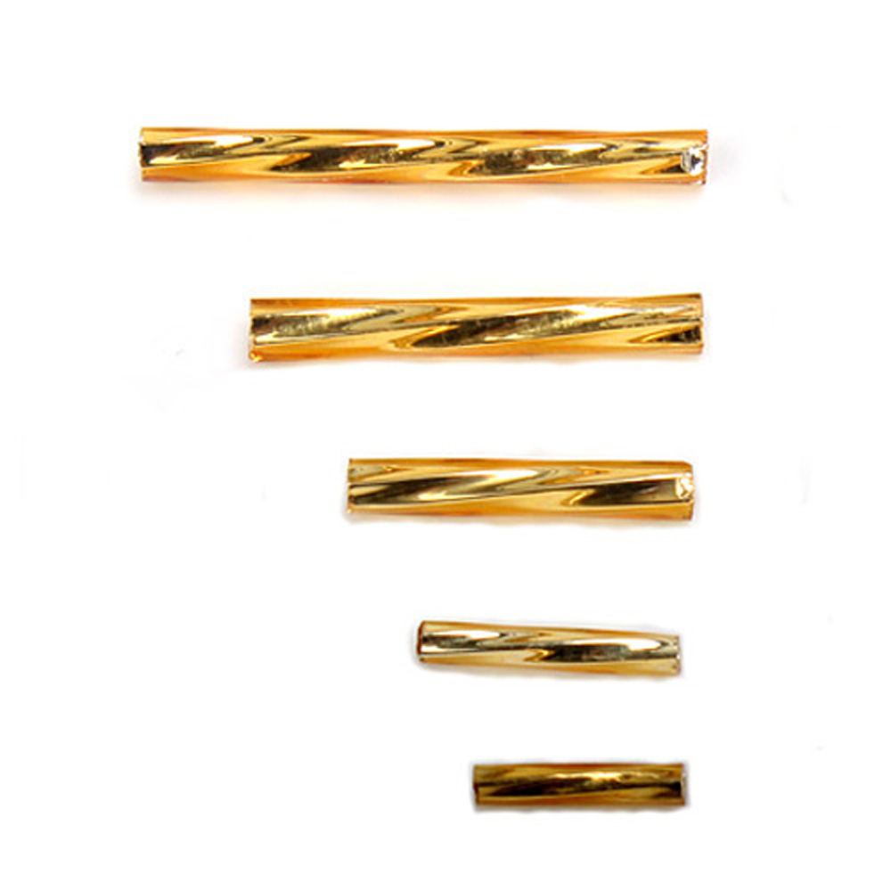6/9/11/15/20 / 25mm Gold silver color 45g / hand twist tube glass seed beads DIY jewelry necklace / tassel jewelry making