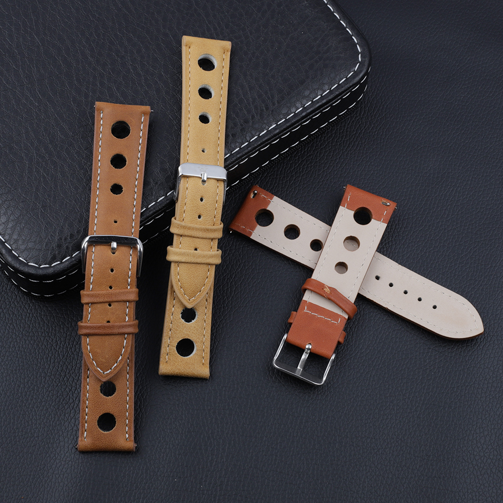 High Quality Genuine Leather Watch Band Straps 18mm 20mm 22mm 24mm Black Brown Coffee Watchbands for Men Watch Accessories