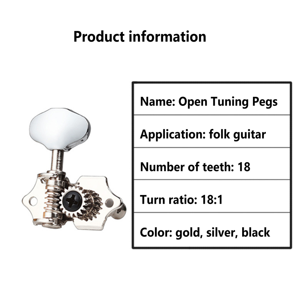 Acoustic Guitar String Tuning Pegs Kit With Screw Ferrule Universal Tuners Open Tuning Standard Accessories